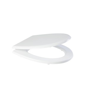 Sedile WC bianco per maggiore sicurezza in bagno.