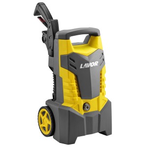 Idropulitrice LAVOR gialla e grigia con ruote.