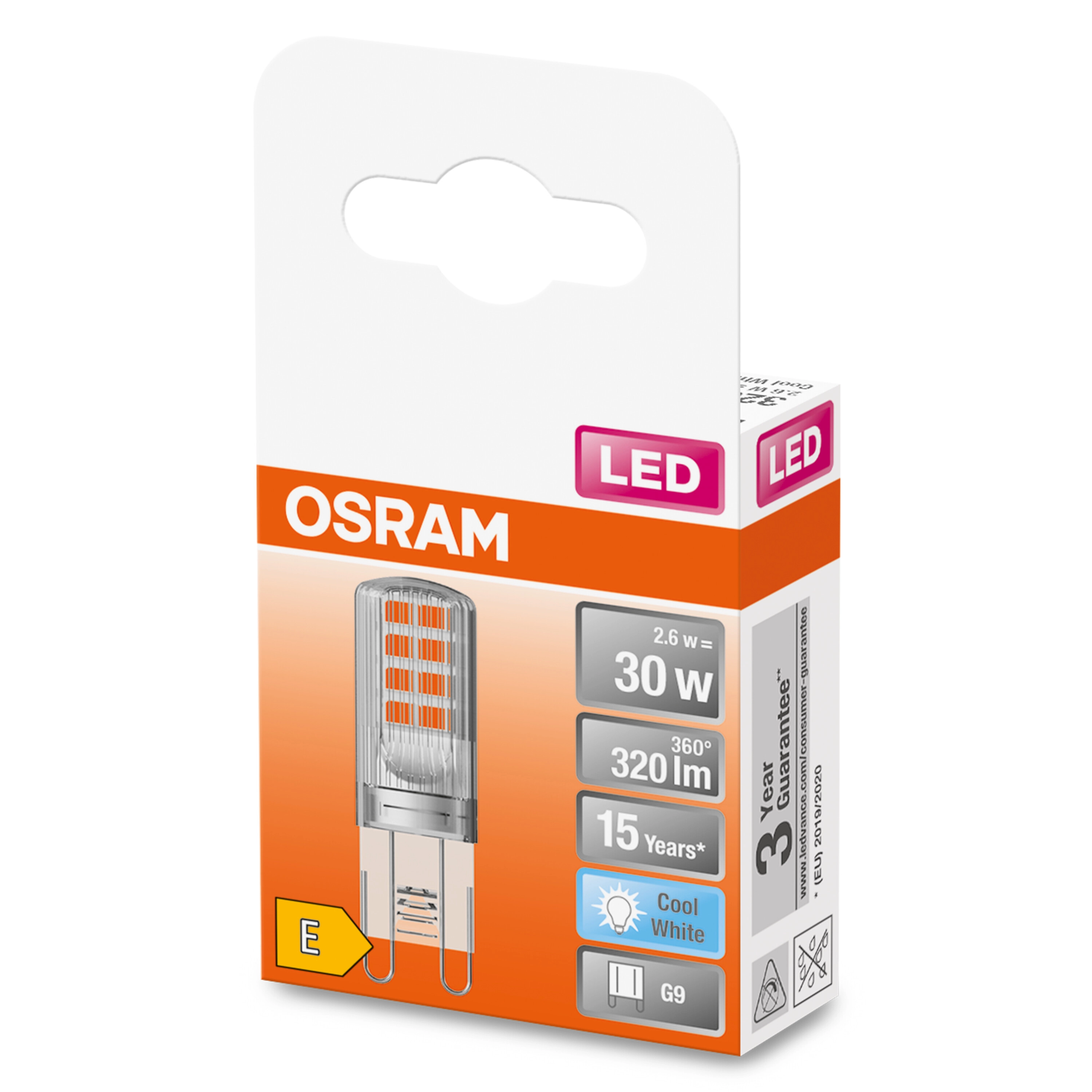 OSRAM Lampadina LED Pin G9, 30W 4000K