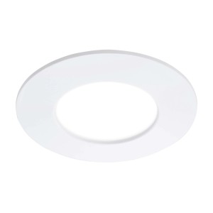 Faretto LED da incasso t.b.t. bianco per montaggio a soffitto.