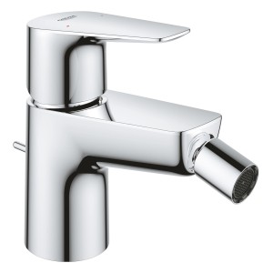 Miscelatore bidet Grohe Start Edge con scarico a saltarello, finitura cromata.