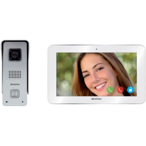 Sistema citofonico t.b.t. con unità esterna e interna.