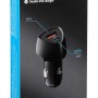 Caricatore USB Power Pro per auto con porta USB-A e USB-C nella confezione originale.