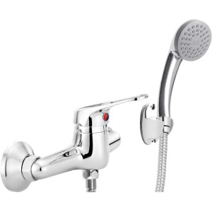 Miscelatore doccia a parete Idrostile Lobo con set cromo
