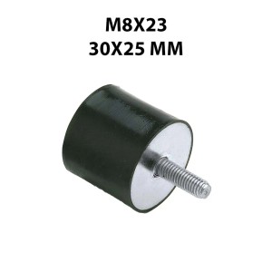 Ammortizzatore di vibrazioni M8x23, 30x25 mm per accessori lavatrici.