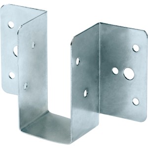 Scarpa per trave zincata tipo A, 38x70 mm, per connettori in legno, con fori.