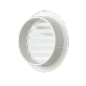 Griglia di aerazione t.b.t. bianca rotonda in plastica.