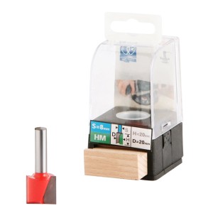 Fresa per scanalature LUX HM Ø 20 mm, fresa per frese verticali, per fresare scanalature nel legno.