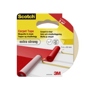 Nastro adesivo per moquette Scotch extra forte, 7 m x 50 mm. Per incollare moquette e vinile.