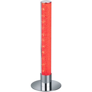 Moderna lampada da tavolo a LED Leia con effetto cristallo, luce rossa, per un'illuminazione d'atmosfera.