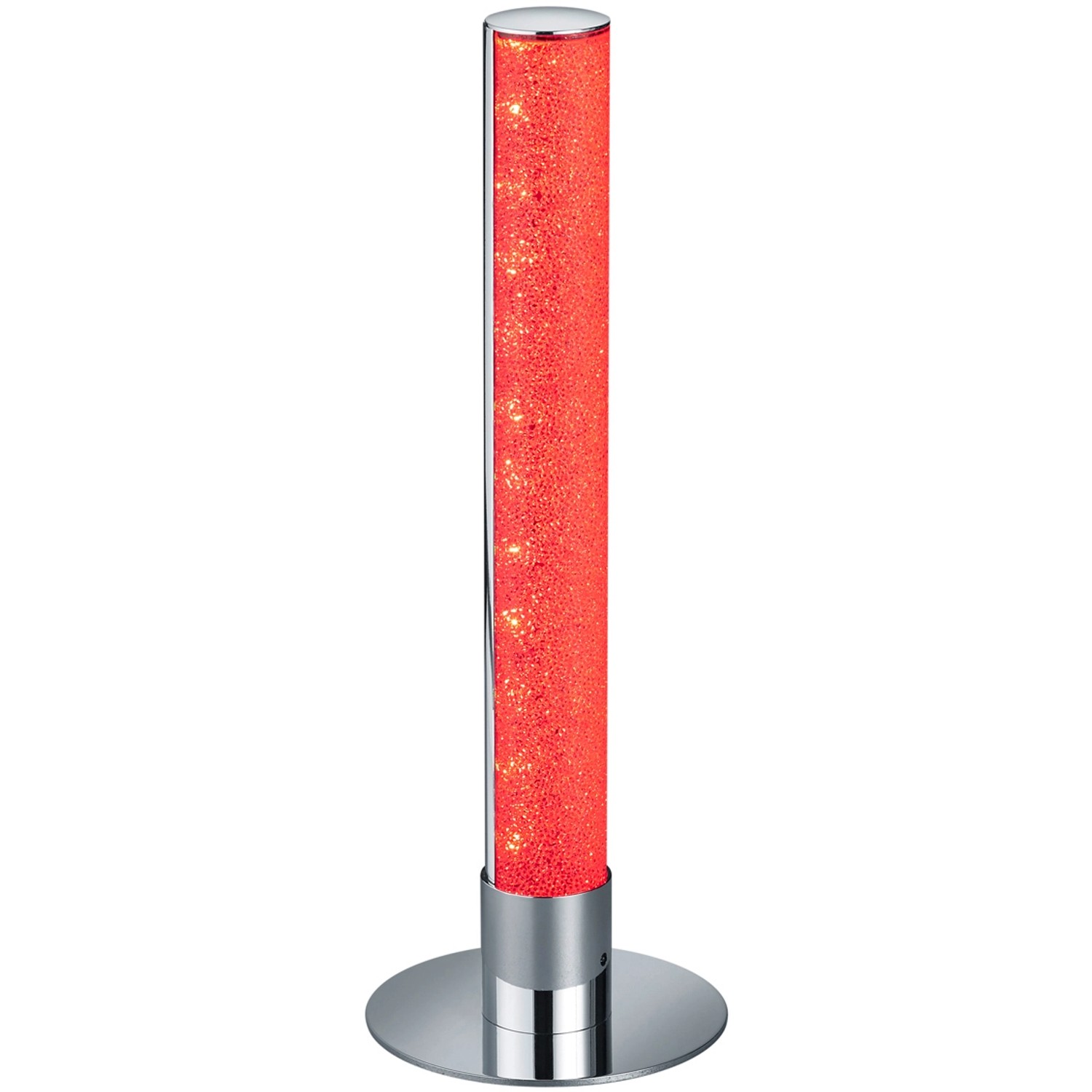 Moderna lampada da tavolo a LED Leia con effetto cristallo, luce rossa, per un'illuminazione d'atmosfera.