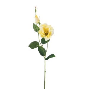 Fiore artificiale di Lisianthus giallo, replica dettagliata per una decorazione duratura.