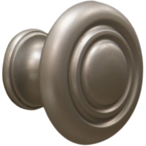 Pomello per mobili t.b.t., rotondo, in grigio. Ideale per armadi e cassetti.