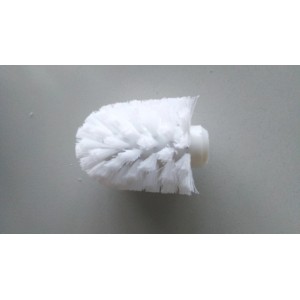 Spazzola bianca per accessori doccia, dettaglio.