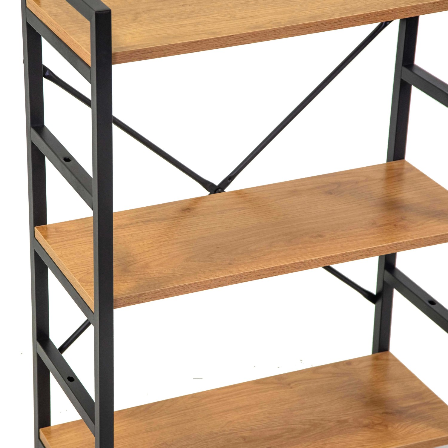 Scaffale in metallo e legno Achille 3 ripiani 60x28x83,5 cm_6