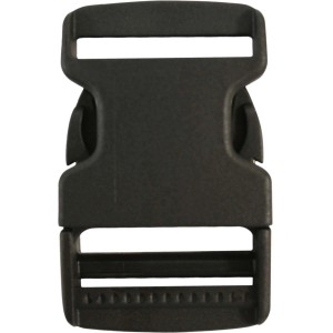 Fibbia nera t.b.t. per cinghie di fissaggio e tenditori.