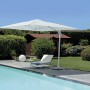 Ombrellone da giardino palo decentrato fusto bianco 3x4 m Bianco