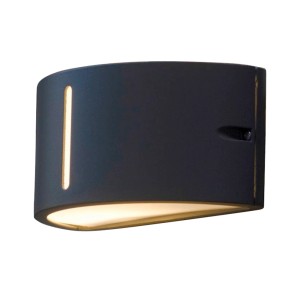 Moderna lampada da parete per esterni Bonn in fusione di alluminio antracite per illuminazione facciate.