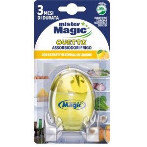 Mister Magic Ovetto assorbiodori frigo al limone, per alimenti freschi.