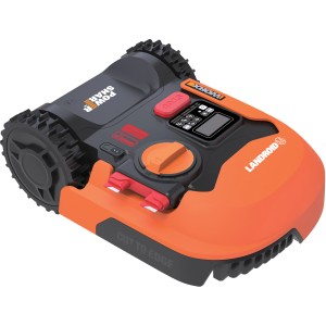 Worx Landroid M700 robot tagliaerba: Tosaerba automatico con copertura arancione e display digitale.