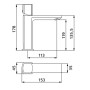 Disegno tecnico: Miscelatore doccia t.b.t. con dimensioni.