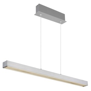 Moderna lampada a sospensione t.b.t. in argento per un'illuminazione elegante della stanza.