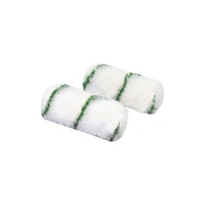 Due rulli per pittura t.b.t. bianchi con strisce verdi per dipingere.