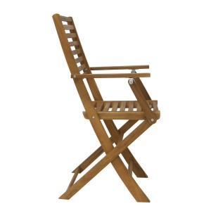 Sedia da giardino in legno, pieghevole, per terrazza e giardino.