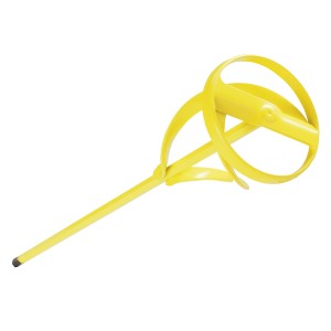 Miscelatore per vernici giallo LUX (Ø 80 mm) per trapani, ideale per vernici e lacche.