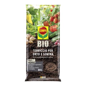 Sacco di COMPO BIO Terriccio per Orto, terriccio biologico per ortaggi ed erbe aromatiche.