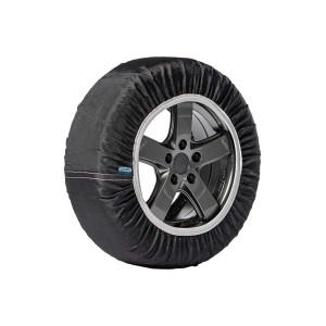 Ruota con protezione antigelo t.b.t. nera. Copertura protettiva per pneumatici invernali.