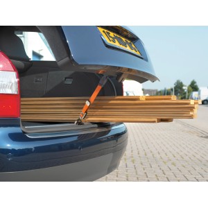 L'elastico in gomma fissa il legno nel bagagliaio, lunghezza regolabile con ganci in plastica.