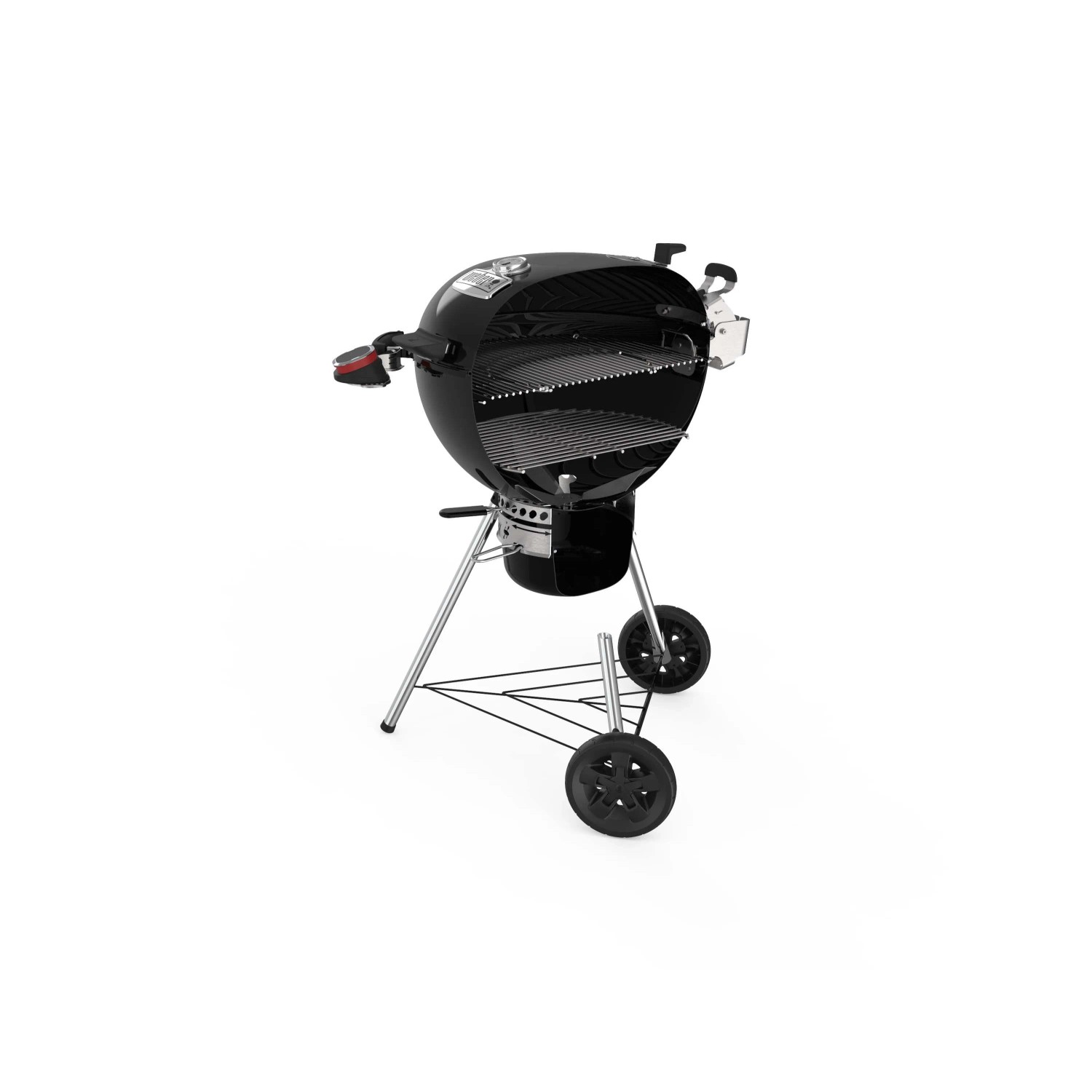 Weber Barbecue a carbone Master-Touch Premium E-5770, Ø 57 cm, nero. Grill con coperchio e ruote.