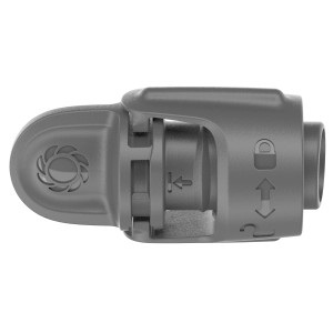 Connettore grigio t.b.t. per microirrigazione, per sistemi di irrigazione.