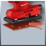 Levigatrice orbitale Einhell TC-OS 1520 con carta vetrata e aspirazione polvere.