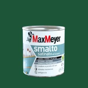 Smalto colorato Max Meyer, Smalto satinato all'acqua, per legno, ferro e plastica.