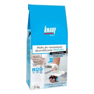 Sacco da 5kg di Malta da risanamento deumidificante Knauf per finitura.