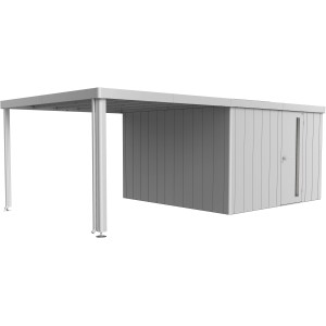 Tetto laterale Biohort in argento metallizzato per casetta Neo, larghezza 3m.