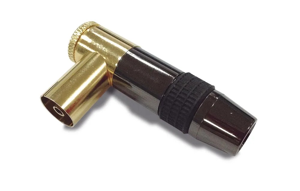 Spina Per Antenna TV Ad Angolo - Fissaggio A Vite Per Diametro 13mm - PVC E Ferro Cadmiato - Foto 2