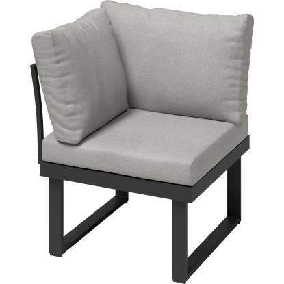 Poltrona Da Esterno Lipson Ad Angolo In Alluminio Grigio 70x70x78 Cm | OBI - Foto 2