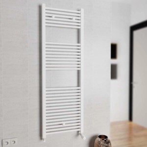 Scaldasalviette idraulico in acciaio verniciato bianco 50x150 cm