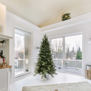 Albero di Natale artificiale Stoccolma PE PVC 973 punte verde H 180 cm