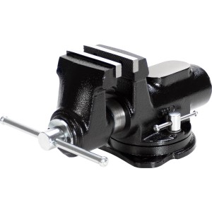 Morsa LUX SST-100 D Comfort nera con ganasce da 100 mm per utensili di serraggio.