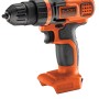 Avvitatore a batteria Black+Decker BDCDD18N Solo, 18V, arancio/nero.