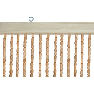 t.b.t. tenda per porta con perline di legno, colore naturale.