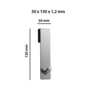 Gancio box doccia acciaio inox 30x130x12 mm