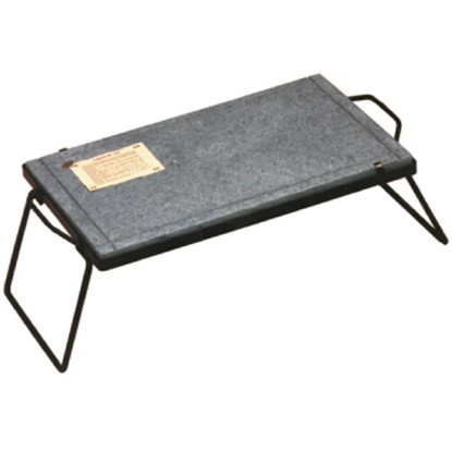 Pietra ollare con supporto e gambe pieghevoli 40x50 cm