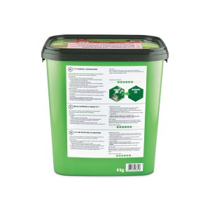 Barattolo verde di semi per prato t.b.t. per un prato denso e resistente.