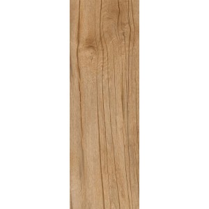 Piastrella per pavimento in gres porcellanato, 60x20 cm, effetto legno, superficie opaca.