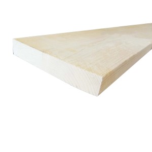 Listello in legno grezzo chiaro, ideale per progetti fai-da-te e interior design.